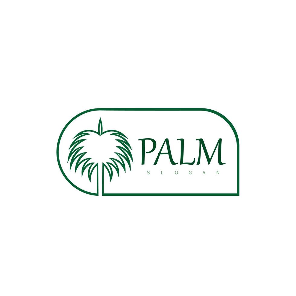 palm nature logo design symbol vector