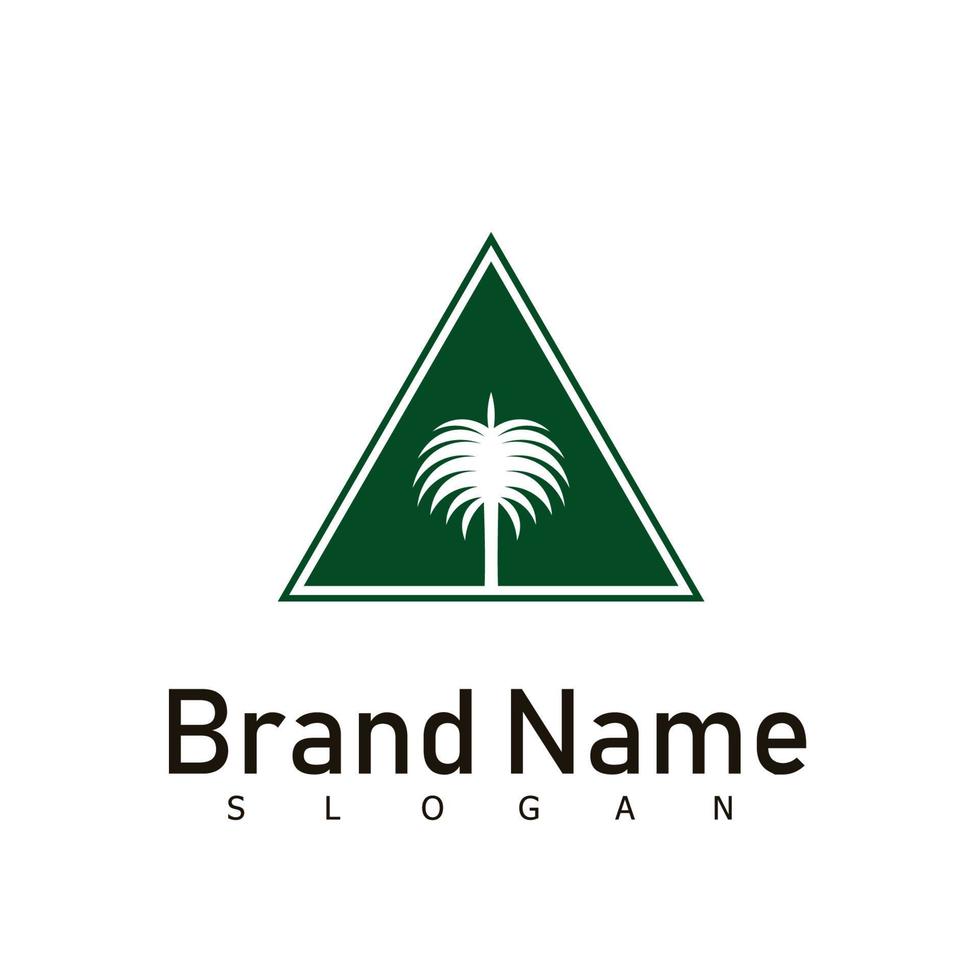 palm nature logo design symbol vector