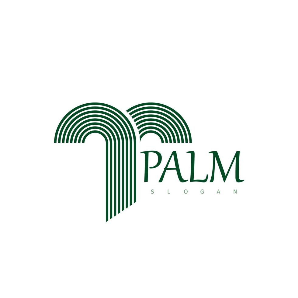 palm nature logo design symbol vector