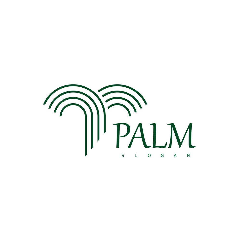 palm nature logo design symbol vector