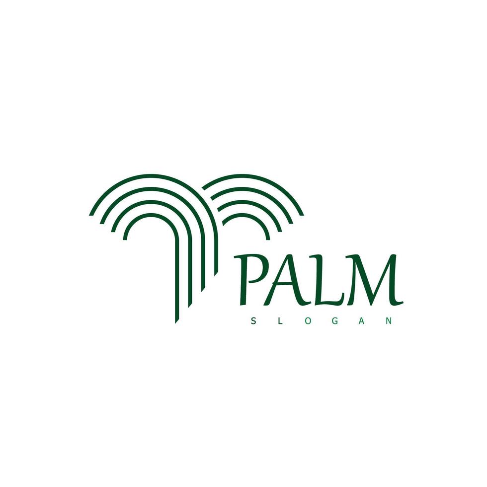 símbolo de diseño de logotipo de naturaleza de palma vector