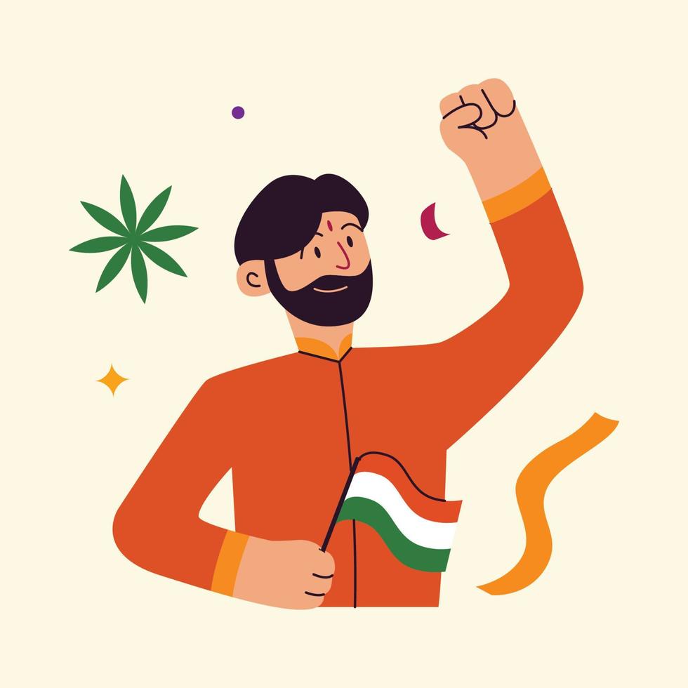 ilustración del concepto del día de la república india vector