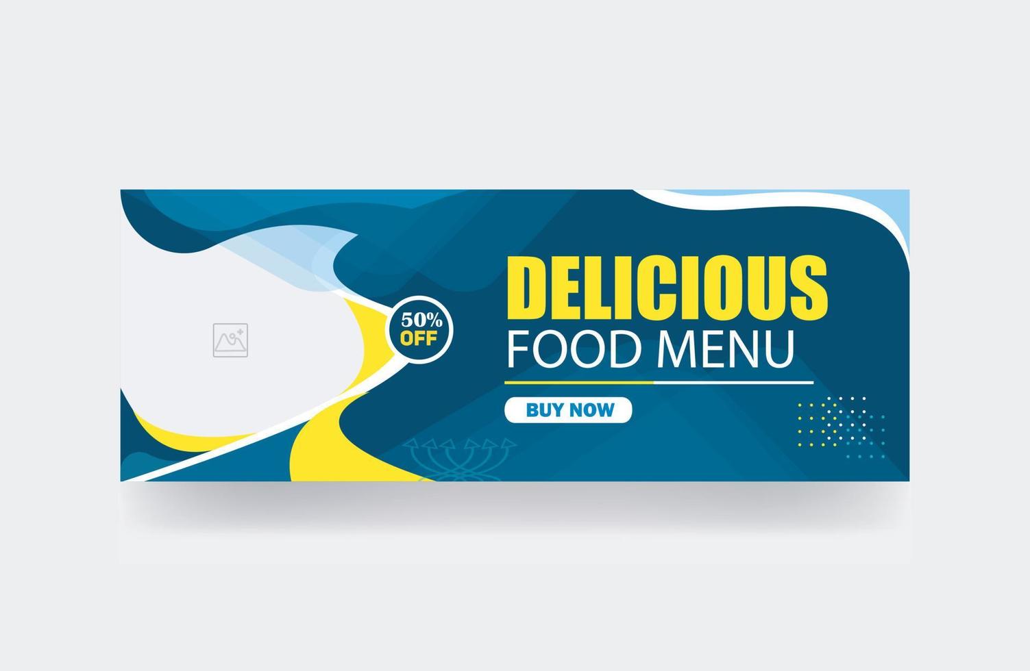 Delicious food menu banner burger cover background template vector