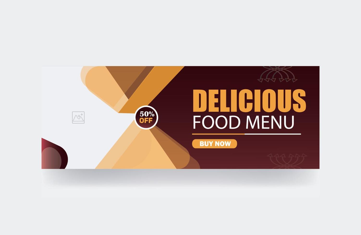Food menu banner cover promotion banner background template vector