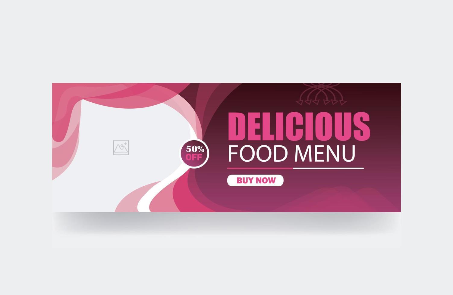 food menu banner burger cover background template vector