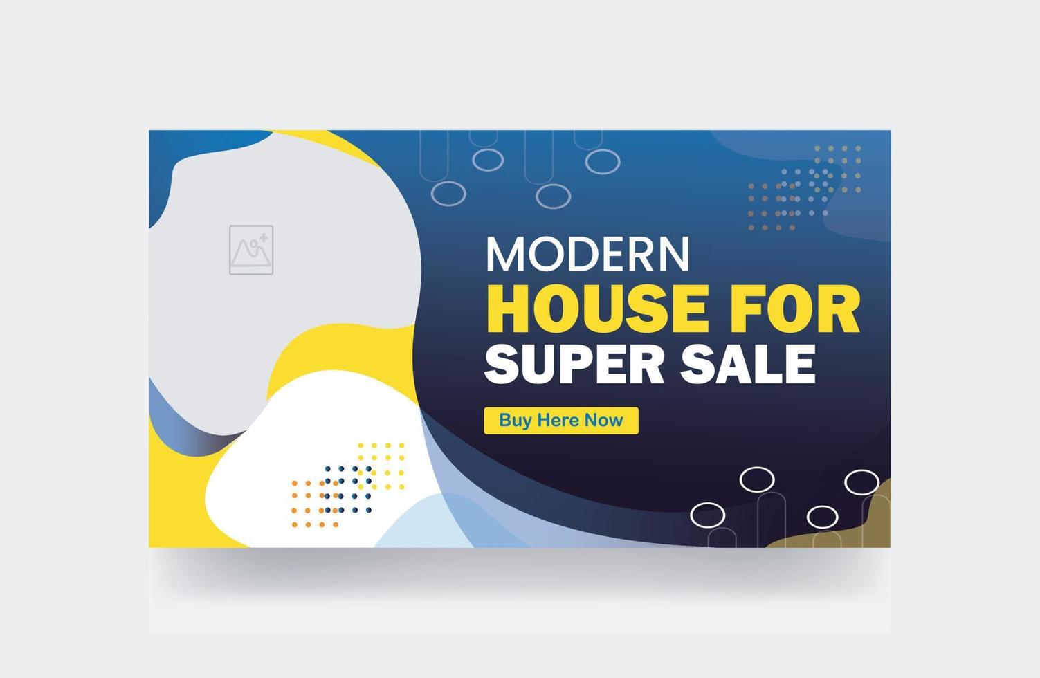 Modern house for sale banner thumbnail cover background post template vector