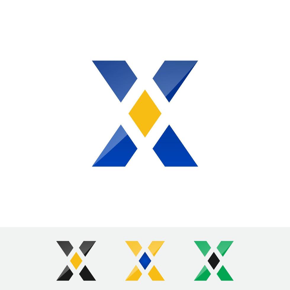 plantilla de ilustración de diseño de vector de icono de logotipo de letra x