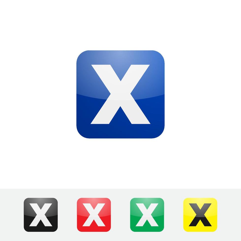 plantilla de ilustración de diseño de vector de icono de logotipo de letra x