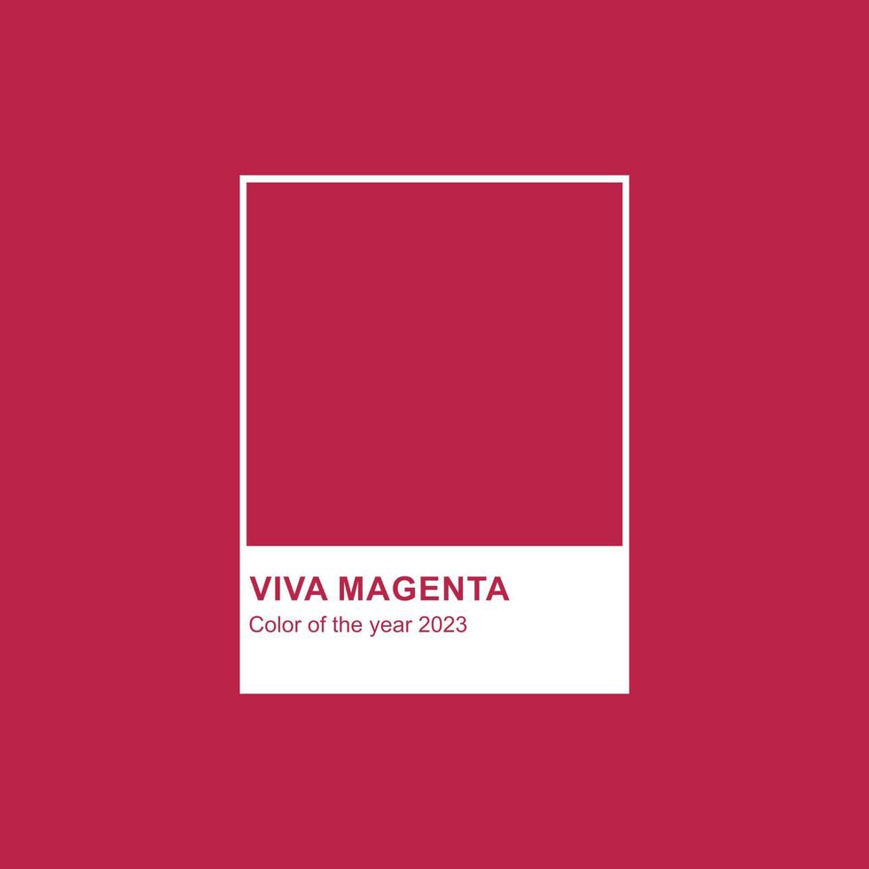 color viva magenta del año 2023. fondo abstracto con marco cuadrado. concepto de color vector