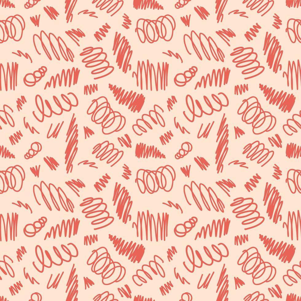 Hand drawn vector marker scribble seamless pattern. Vector scrawl ornament for textile prints, wrapping paper, wallpapers.