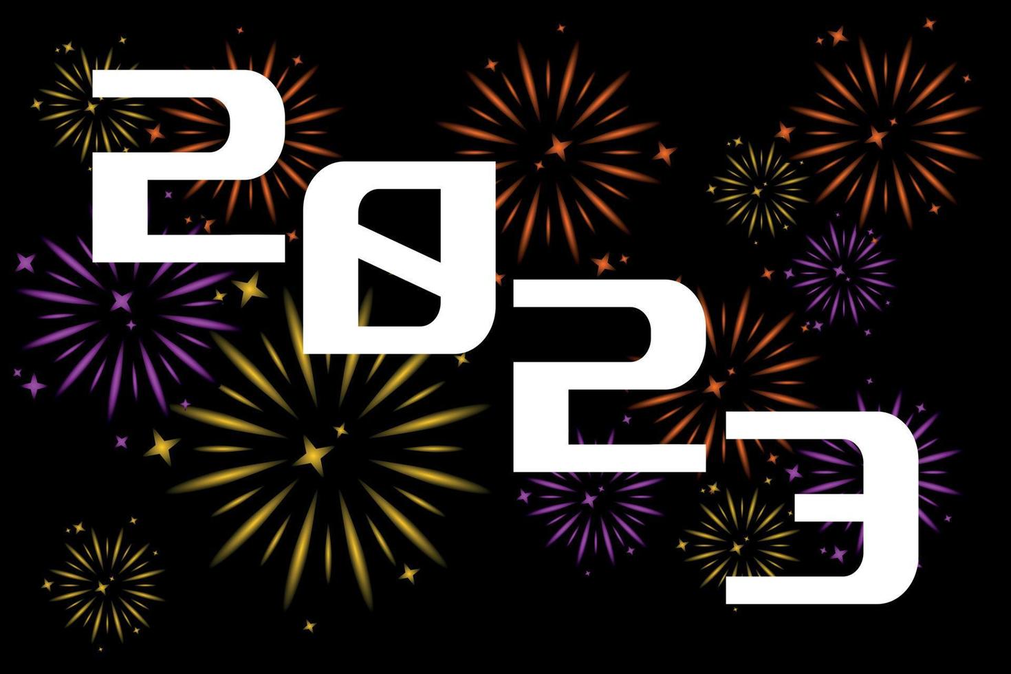 2023 Greeting, Happy New Year banner vector