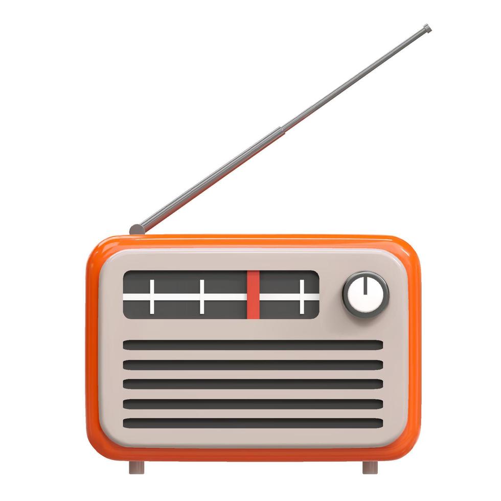 Icono de receptor de sintonizador de radio vintage retro antiguo naranja realista 3d. Día mundial de la radio nacional. ilustración de vector de estilo de dibujos animados aislado sobre fondo blanco 16123891 Icono de receptor de sintonizador de radio vintage retro antiguo naranja realista 3d. Día mundial de la radio nacional. ilustración de vector de estilo de dibujos animados aislado sobre fondo blanco 16123891