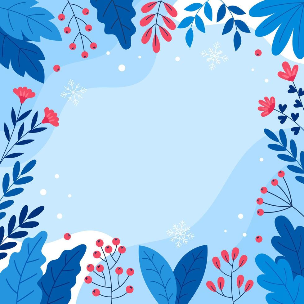 Border Background with Winter Season Element vector