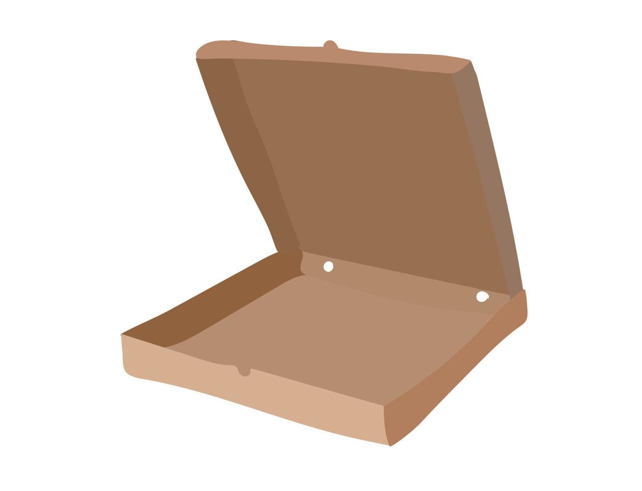 Hand-drawn Empty Cardboard box for pizza vector