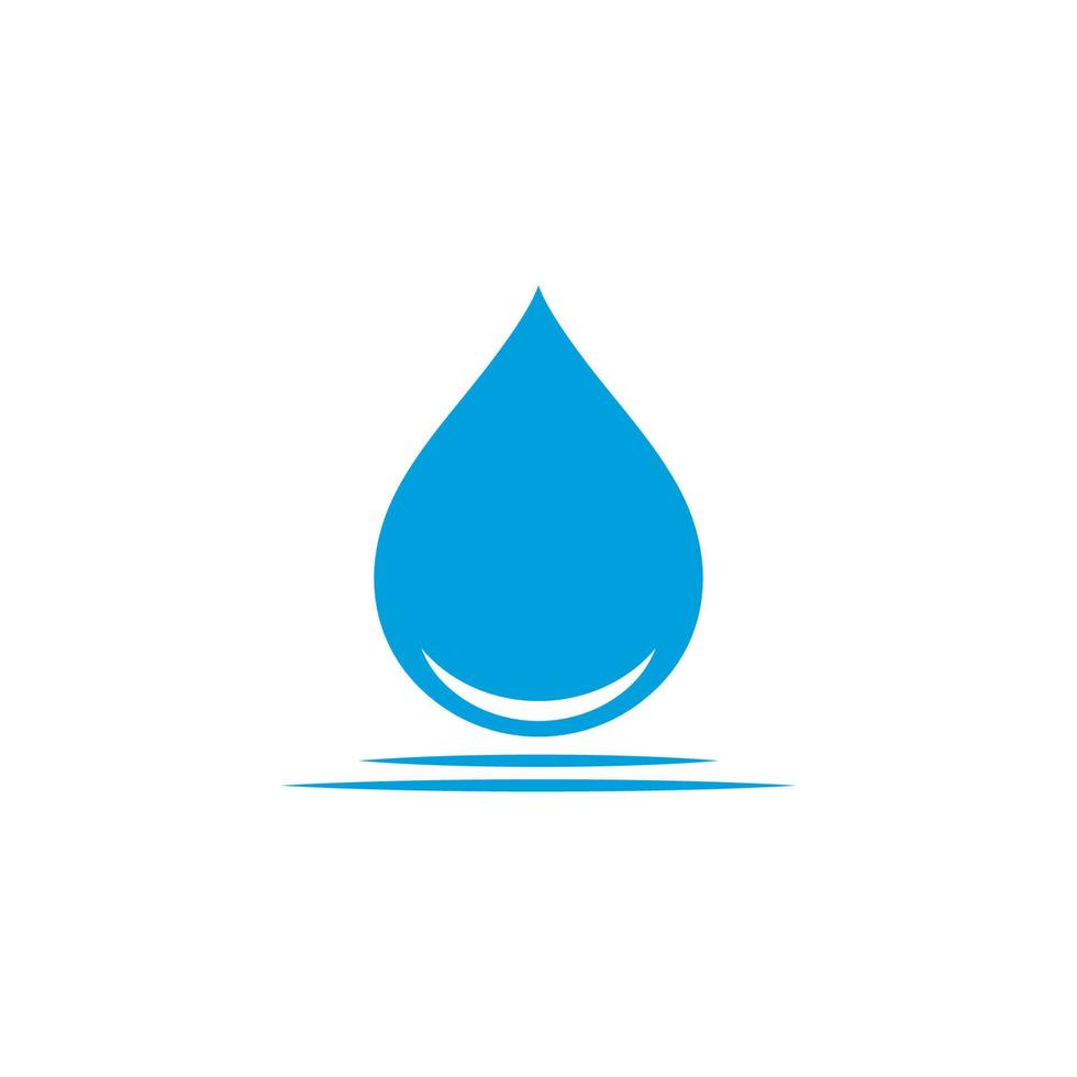 Ilustración de icono de vector de plantilla de logotipo de gota de agua