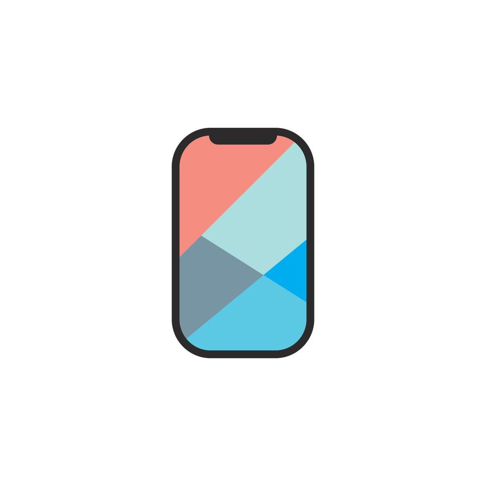 ilustración de icono de vector de tecnología de logotipo de gadget de teléfono simple