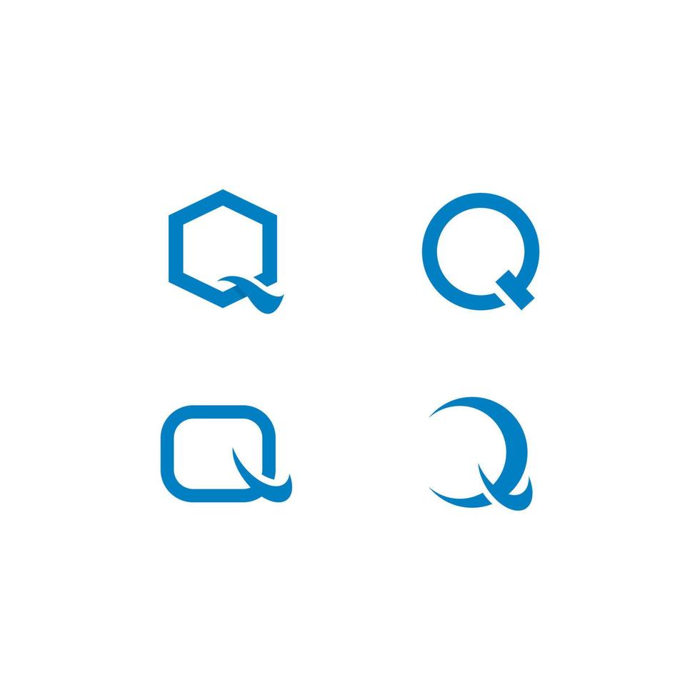 Q letter logo template vector