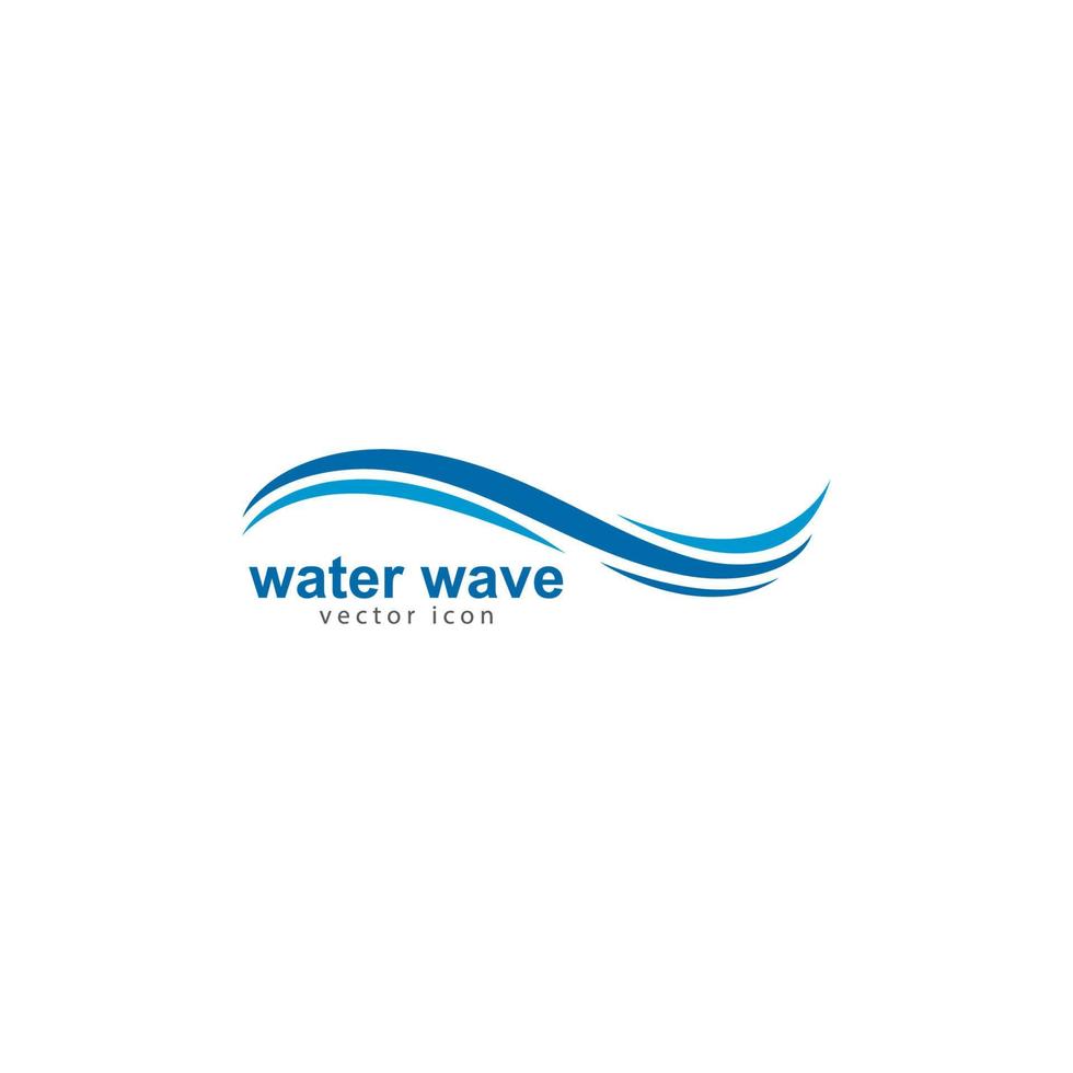 Water Wave Logo Template. vector Icon illustration