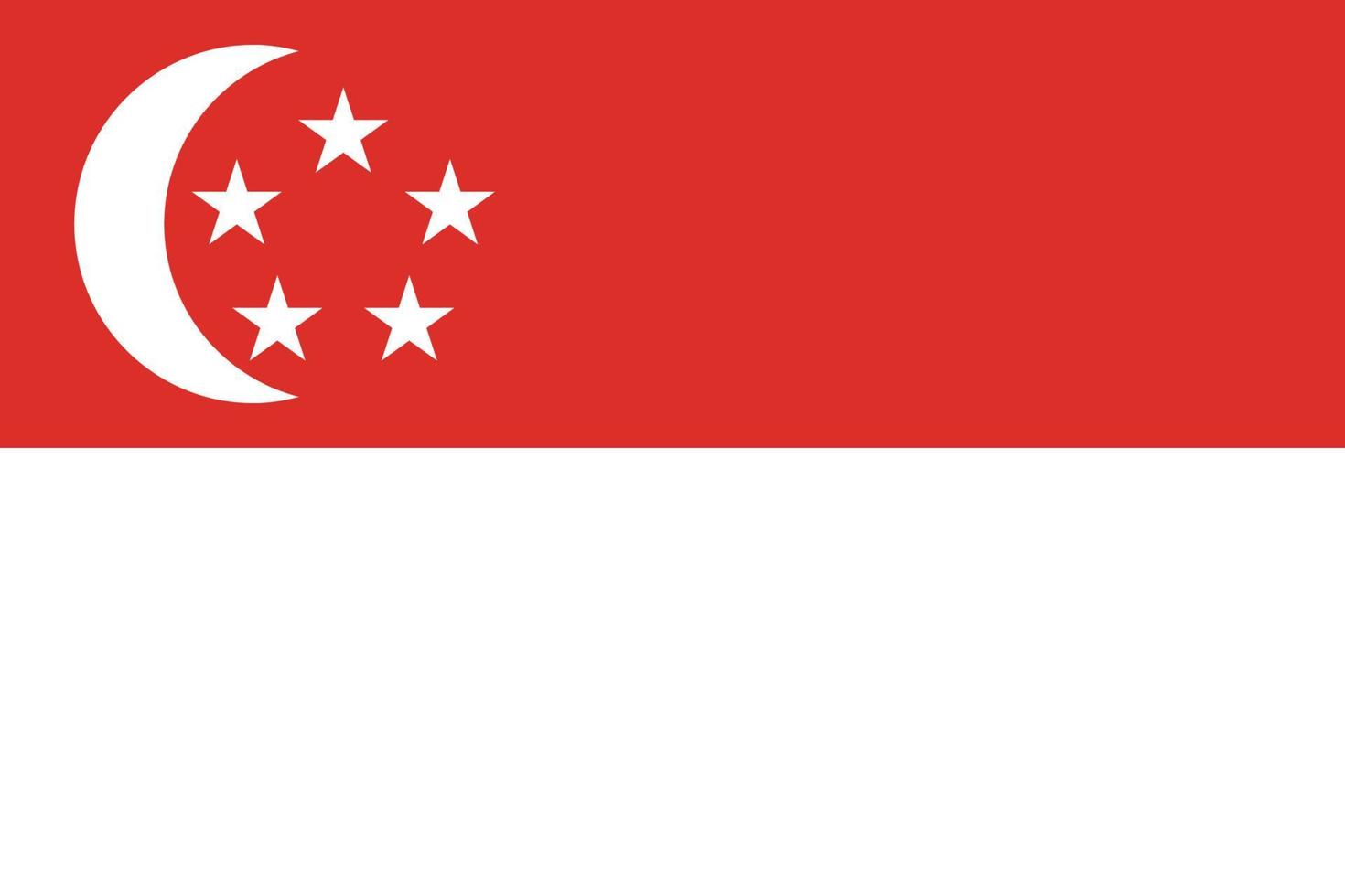 diseño de la bandera de singapur vector