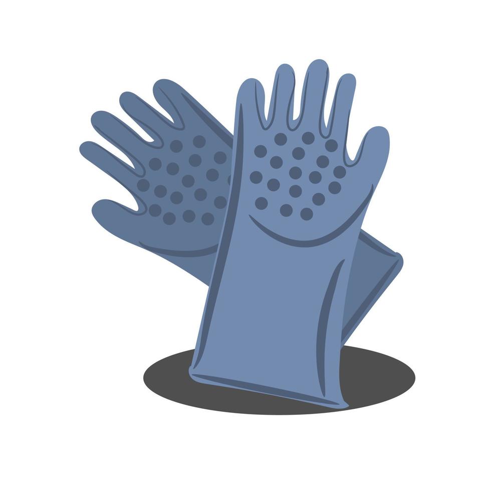 Rubber cleaning gloves. vector