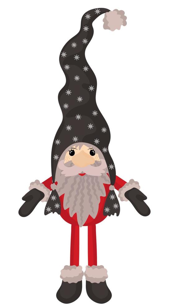 Christmas little gnome isolated on white background vector