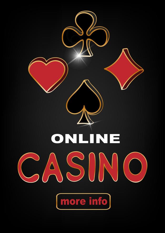 Online casino background with with playing cards vector