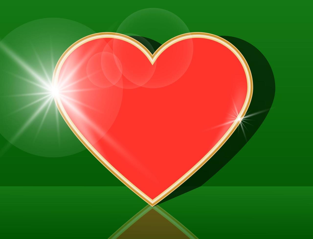 Card suit sign of hearts vector