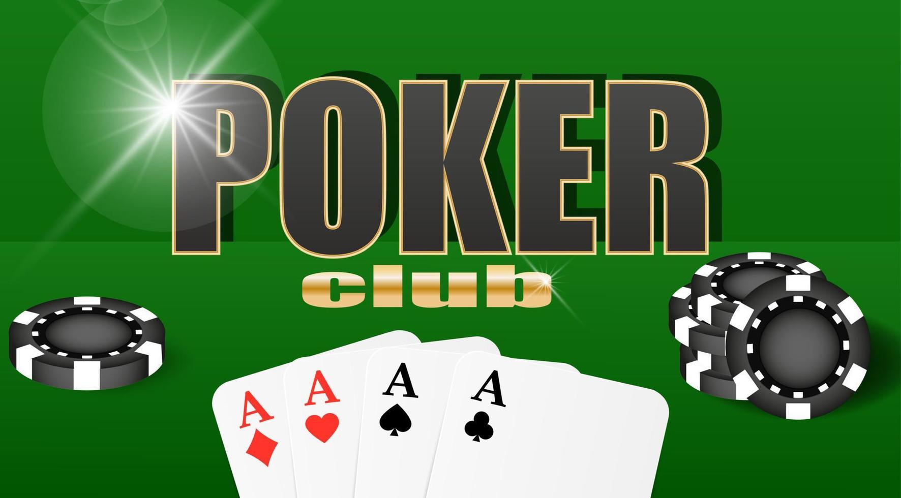 Poker club banner vector