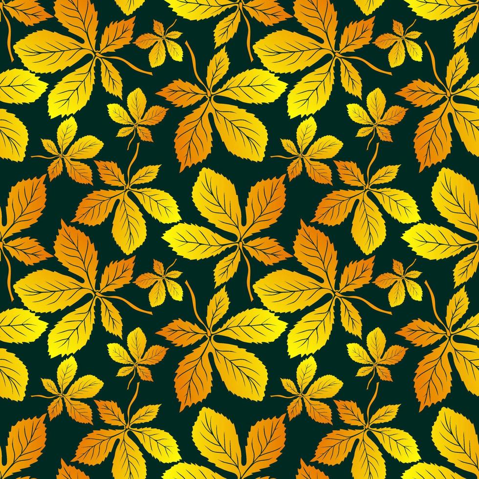 patrón sin costuras con hojas de castaño. diseño para textiles, tejidos, tapices vector