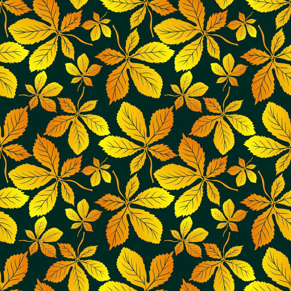 Seamless pattern with chestnut leaves. Design for textiles, fabric, tapestries vector