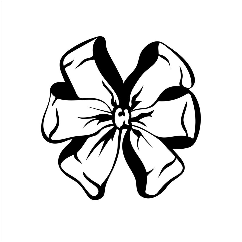 Tied bow in doodle style vector