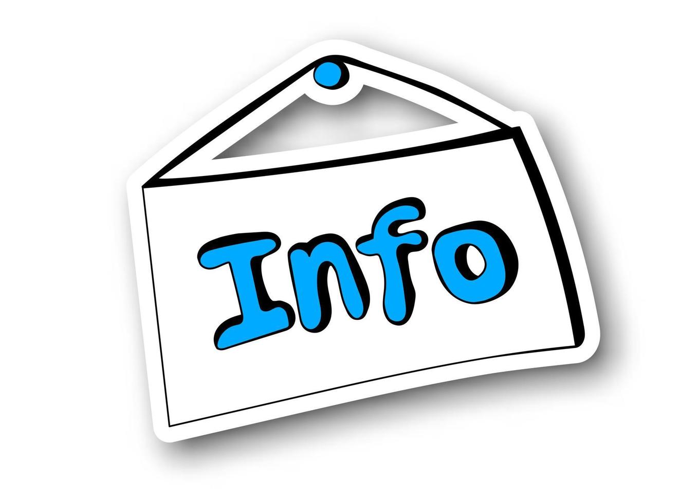 INFO STICKER. Vector illustration