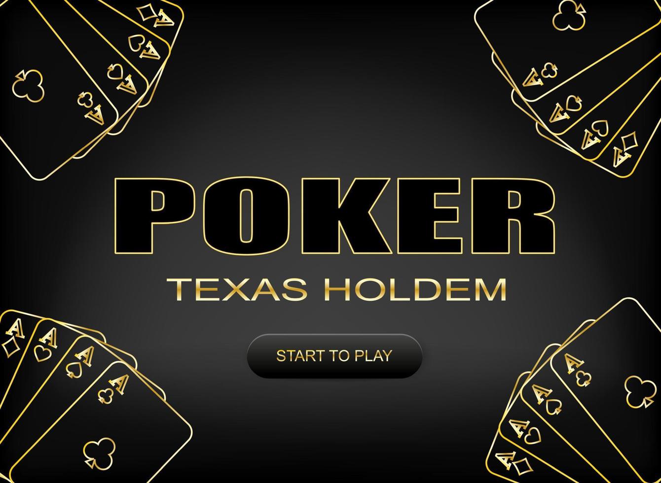 Poker Texas Holdem banner vector