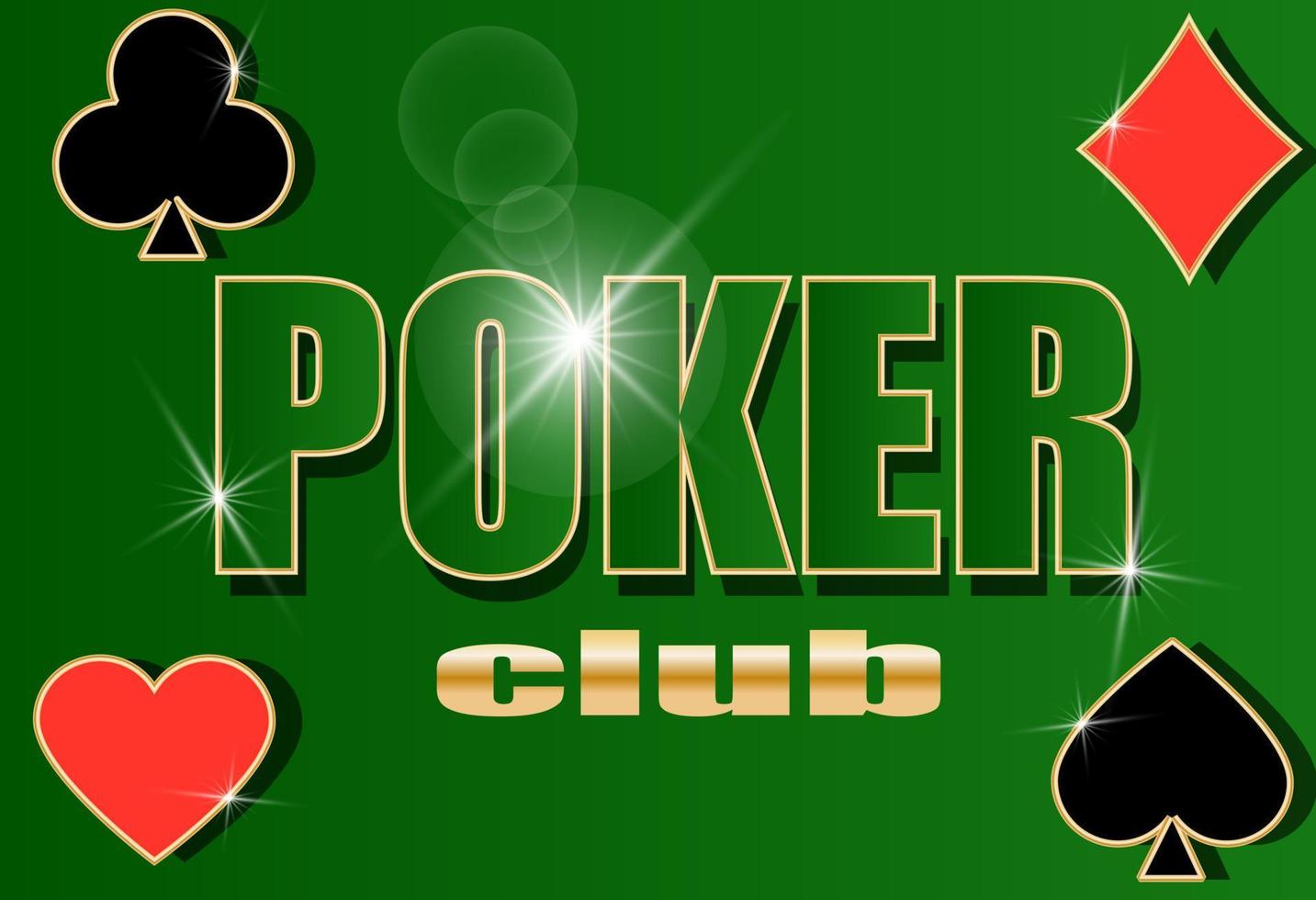 bandera del club de póquer vector