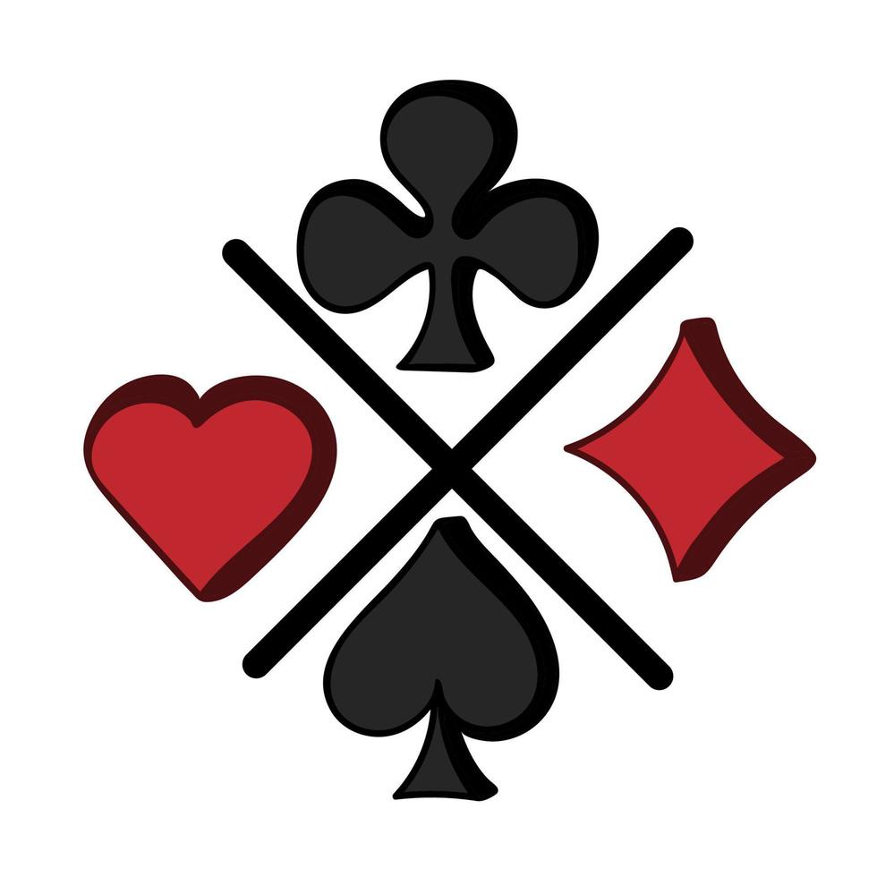 Casino playing cards suit vector