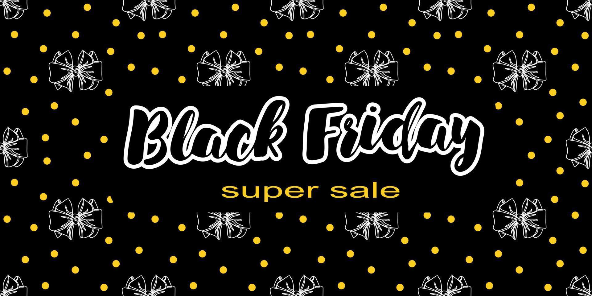 Black Friday super sale banner vector