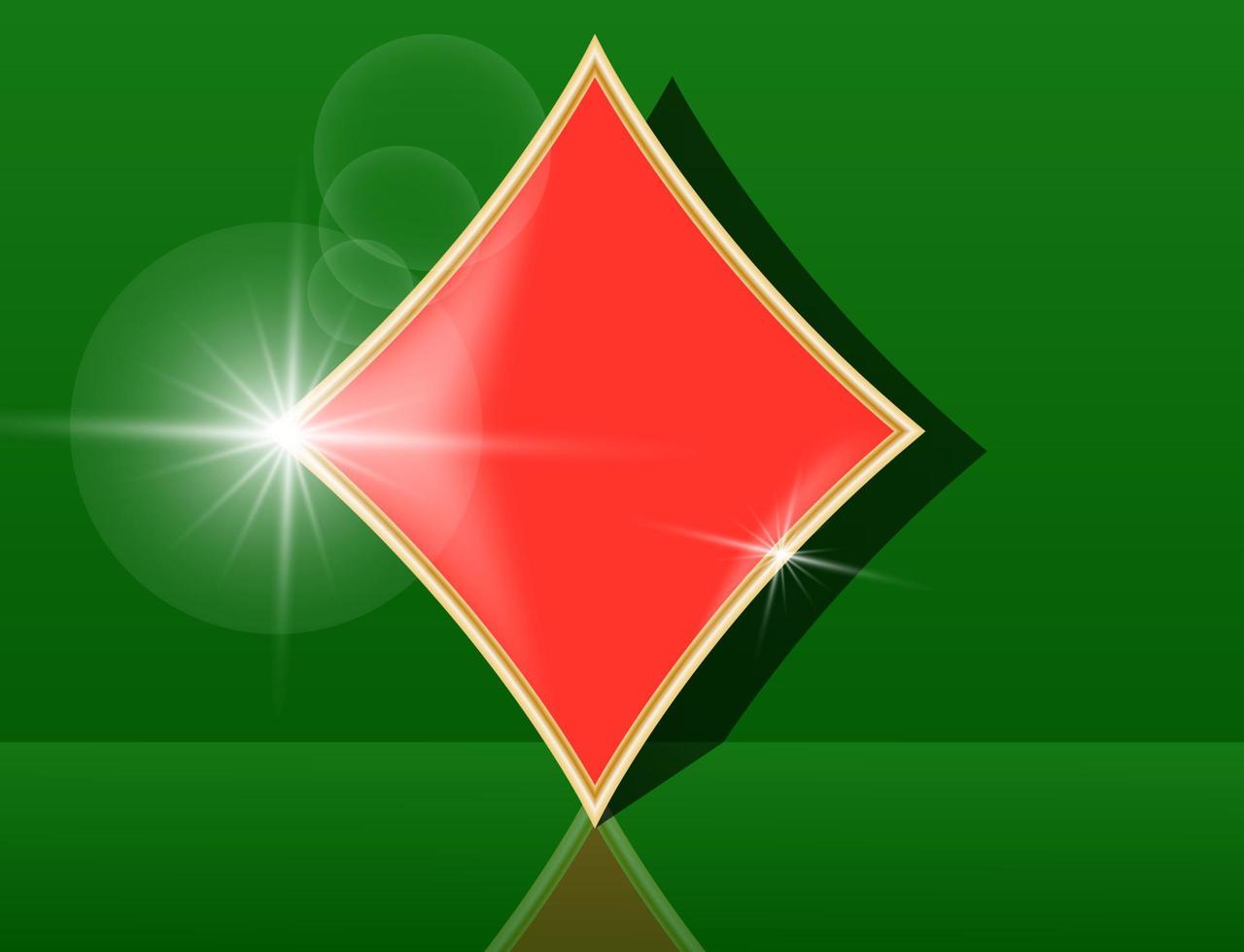 signo de traje de tarjeta de diamantes. vector