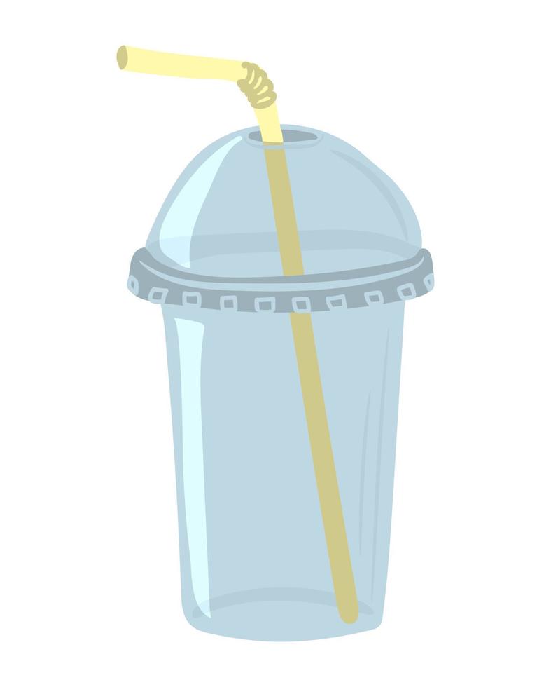 https://static.vecteezy.com/system/resources/previews/016/125/087/non_2x/hand-drawn-empty-clear-plastic-cup-with-sphere-dome-cap-and-tube-vector.jpg