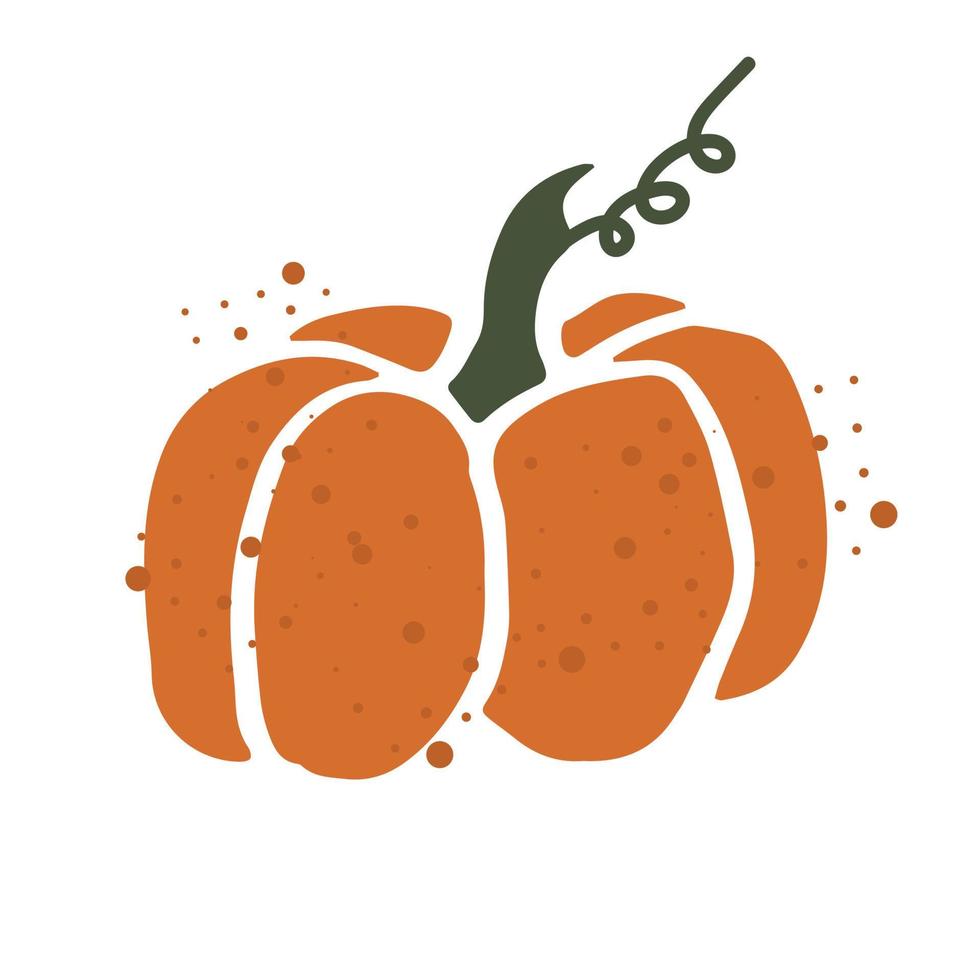 Cute pumpkin isolated on white background vector