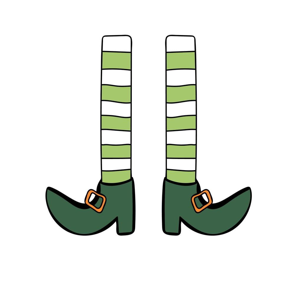 Leprechaun legs and shoes vector