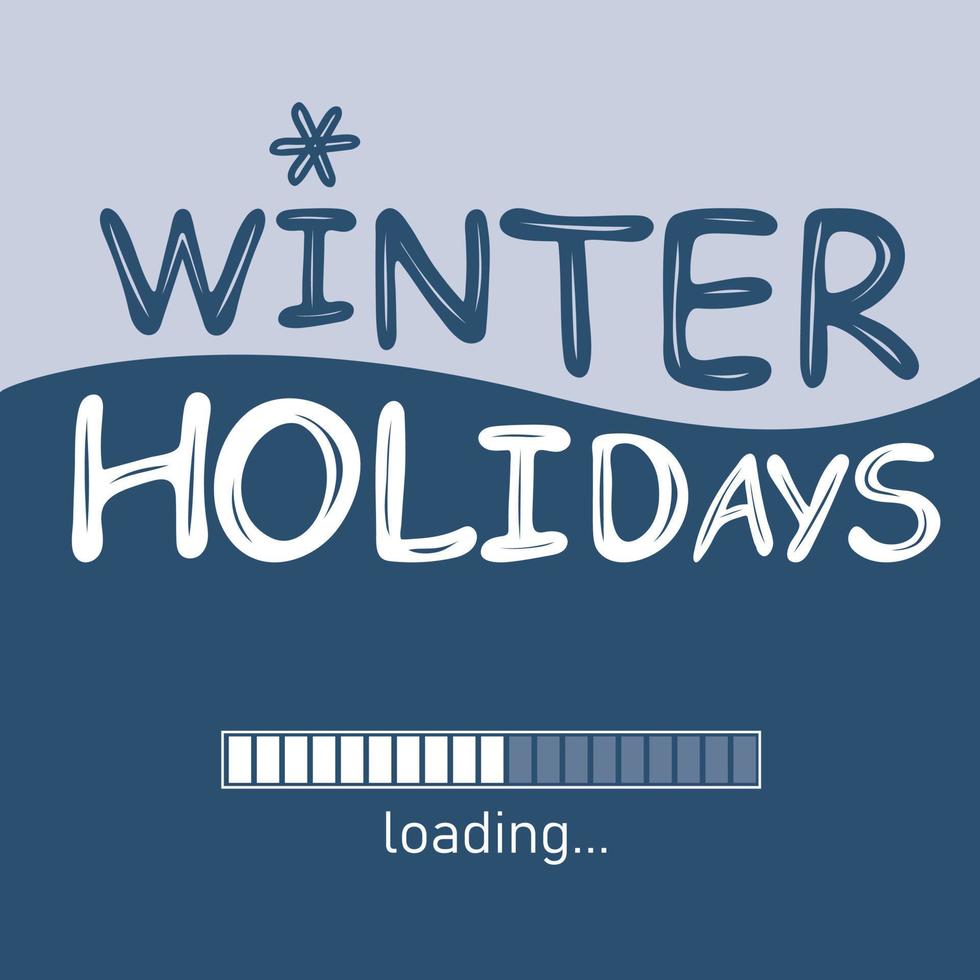 Winter holidays loading vector