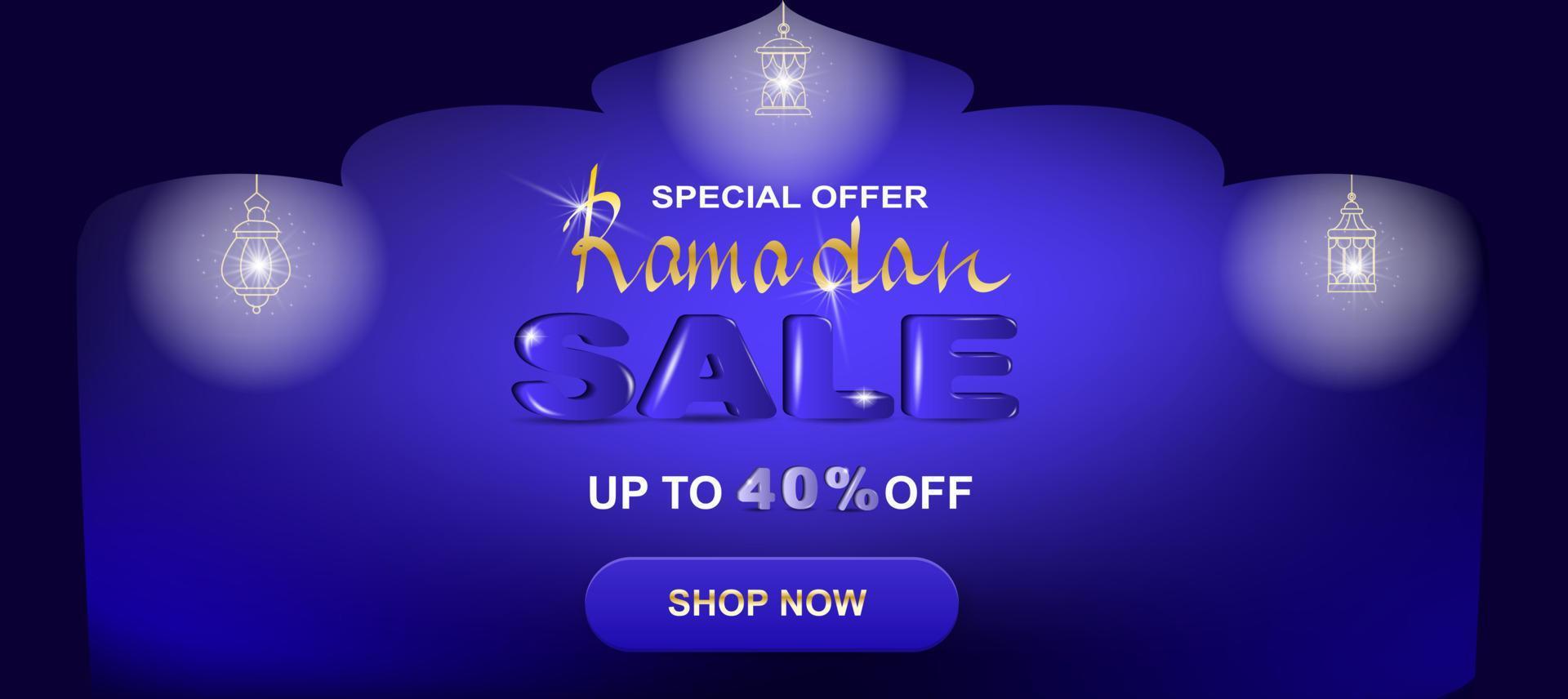 Ramadan Sale Banner vector