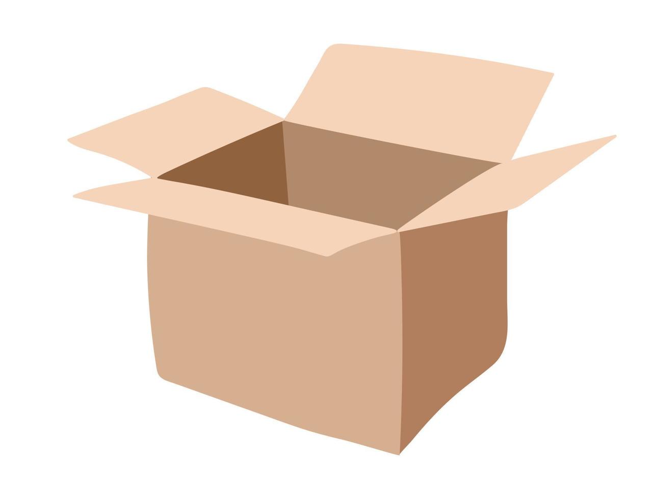 Handdrawn Empty Cardboard Box 16125368 Vector Art at Vecteezy