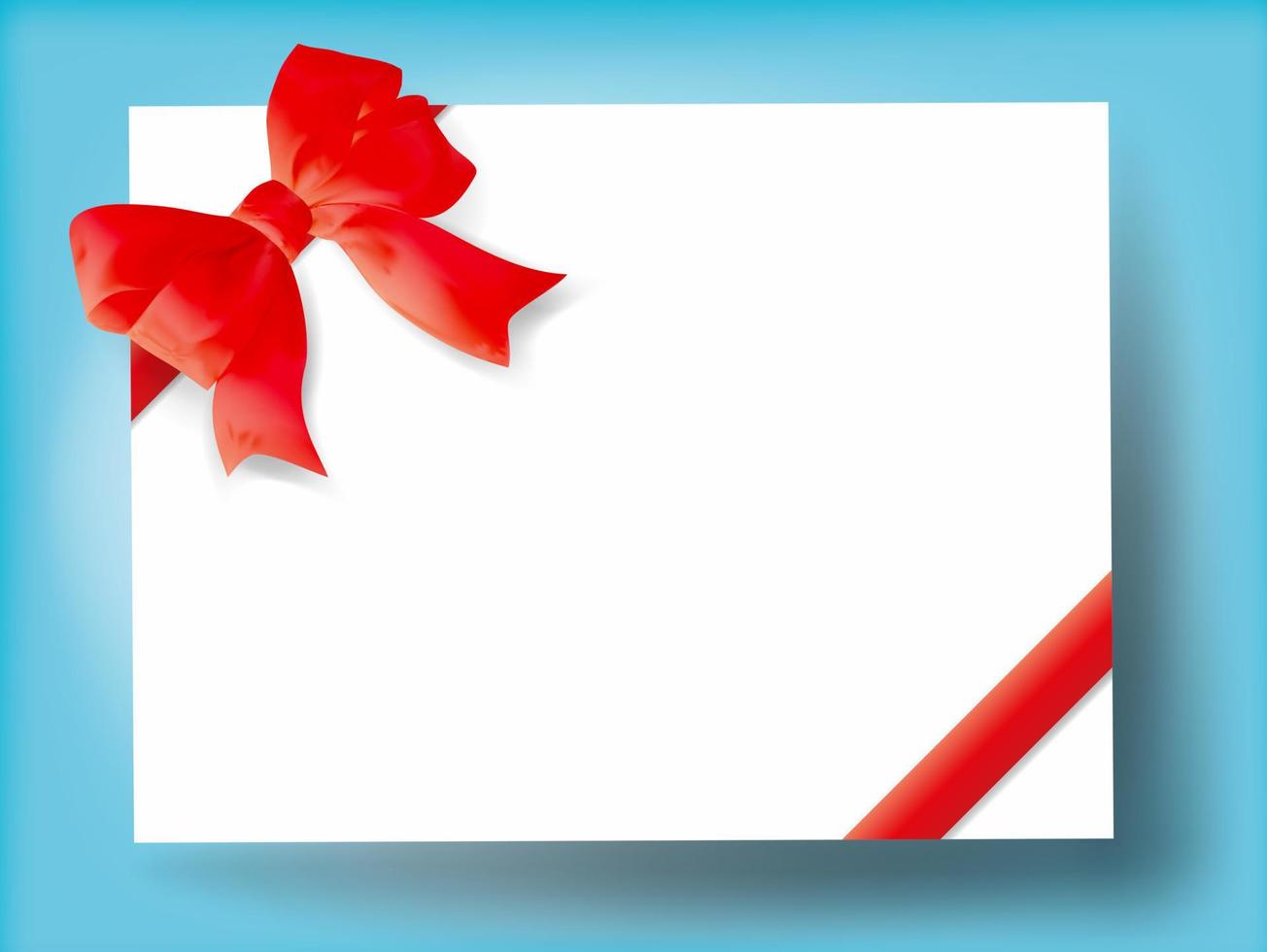 Red gift bow with ribbon on a white background vector