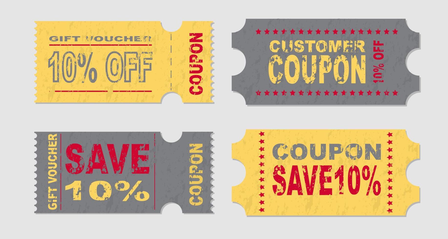 Coupon ticket card vector