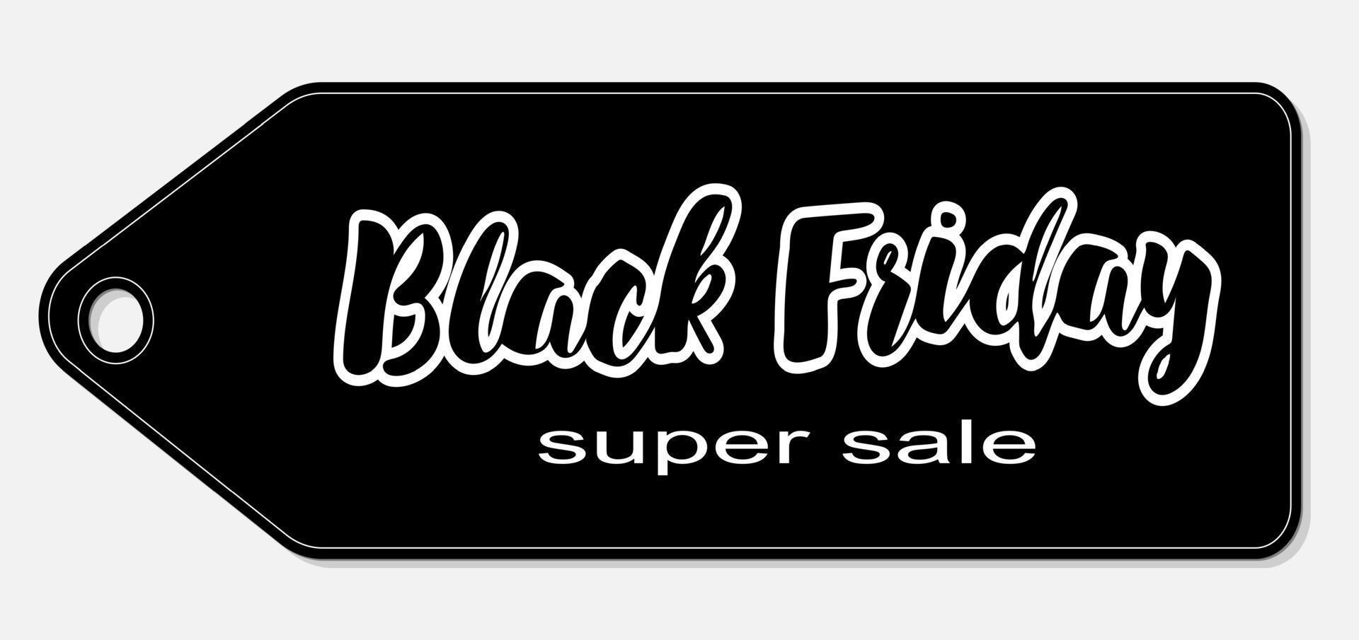 Black Friday sales tag. Price tag, shopping concept vector