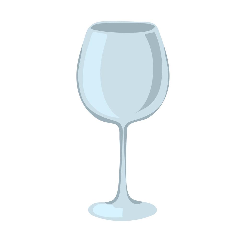 Hand-drawn  empty wine glass vector