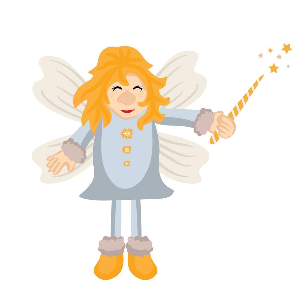 Cute Fairy with magic wand vector