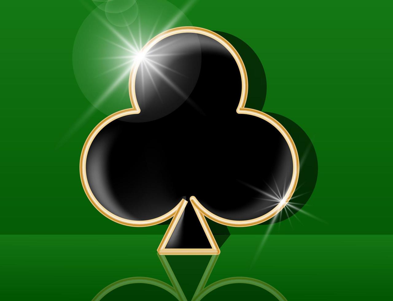 Card suit sign of clubs vector