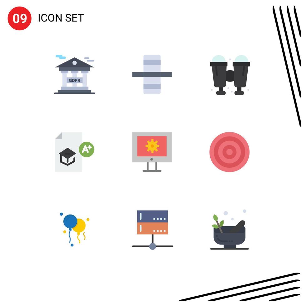 9 Creative Icons Modern Signs and Symbols of technical support online support service camping study knowledge Editable Vector Design Elements